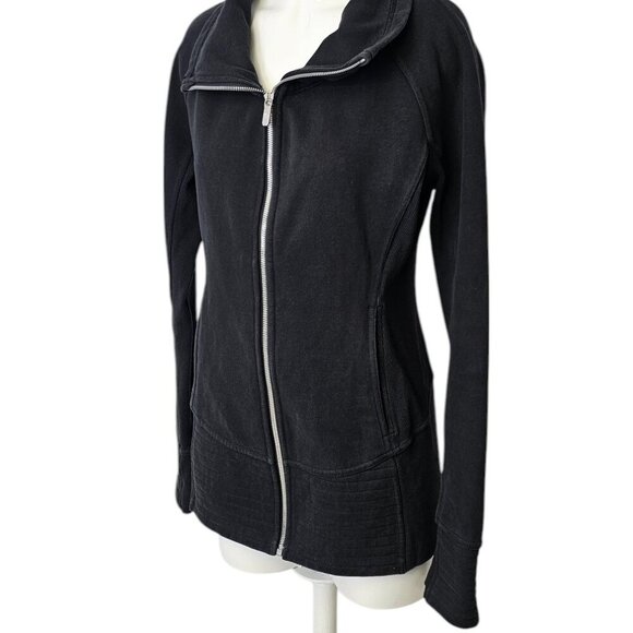 Lululemon Womens Radiant Jacket ll , Black, Full Zip, Cotton Fleece, Size 6 - Picture 5 of 8
